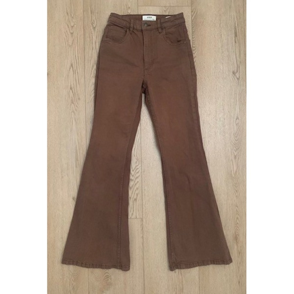 Cotton On Original Flare Jean Brown High Waisted Recycled Cotton Womens Size 4